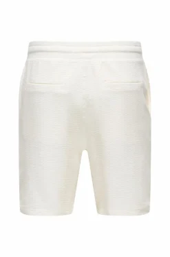ONLY & SONS Shorts Onskian Life Reg Seersucker Shorts Cloud dancer Clearance