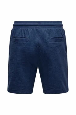 ONLY & SONS Shorts>Shorts Onskian Life Reg Seersucker Shorts Naval academy