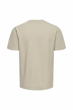 ONLY & SONS T-Shirts & Tanktoppe>T-shirt onsKian Life Reg Seersucker SS Tee Silver lining