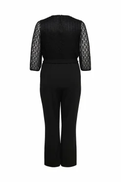 Only Carmakoma Buksekjole carBetsy 3/4 Wrap V-neck Jumpsuit Black Best