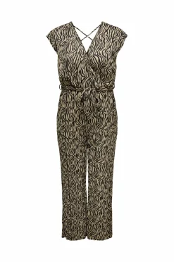 Only Carmakoma Jumpsuits & Buksedragter>Buksekjole carSafari Life S/L Jumpsuit Jrs Bone white