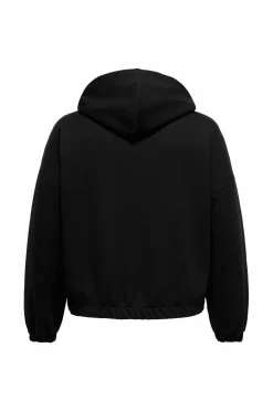 Only Carmakoma Hættetrøje carScarlett LS Elastic Zip Black Best