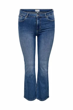 Only Carmakoma Jeans>Jeans carWilly HW Flared Rhinestone Medium blue denim