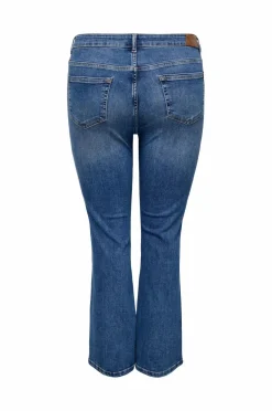 Only Carmakoma Jeans>Jeans carWilly HW Flared Rhinestone Medium blue denim