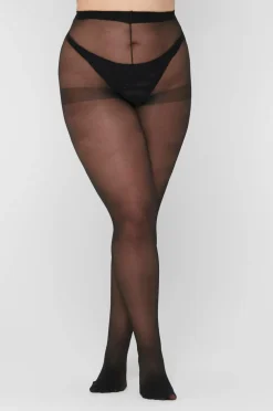 Only Carmakoma Strømpebukser carSaga 40 Den Tights 2-pak Black Sale