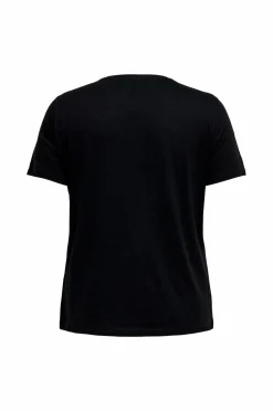 Only Carmakoma T-shirt carKita Life SS O-neck Jeans Black Hot