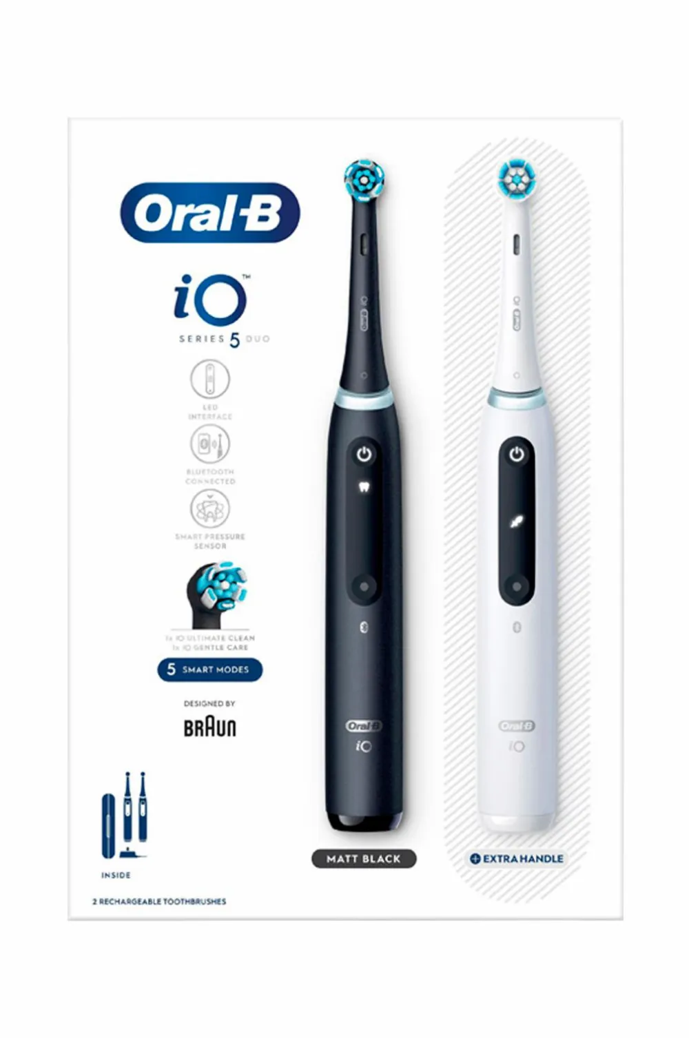 Oral B Tandpleje>Eltandbørste iO5 Duo Black UCB / White SC