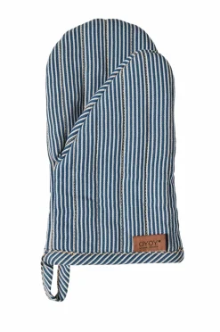 OYOY Living Design Køkkentekstiler>Køkkenhandske Striped Demin Blå