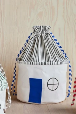 OYOY Living Design Opbevaringskurv Koya Optisk blå Clearance