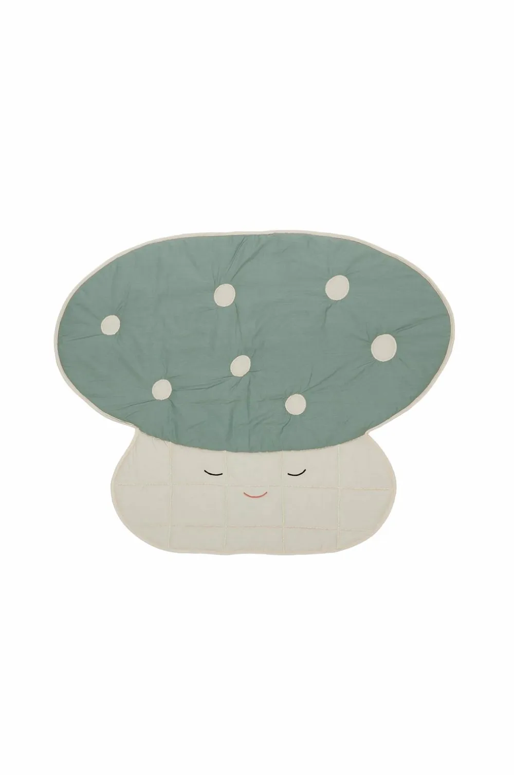 OYOY Living Design Babytæpper>Quiltet tæppe Mushroom Lyseblå,Offwhite