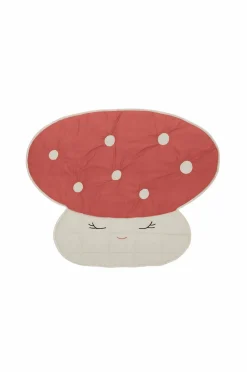 OYOY Living Design Quiltet tæppe Mushroom Rød,Offwhite Discount