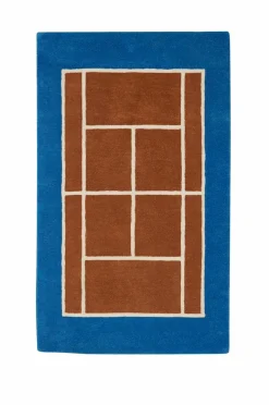 OYOY Living Design Tæppe Tennis Karamel,Optisk blå Online