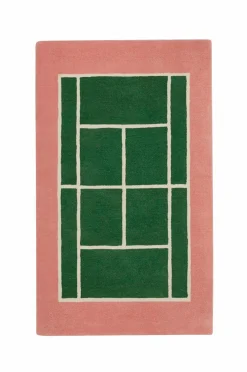 OYOY Living Design Børnegulvtæpper>Tæppe Tennis Grøn,Rose
