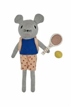 OYOY Living Design Dukker, Figurer & Tøjdyr|Musikinstrumenter>Tennis Dukke Nuni Mouse Lysegrå