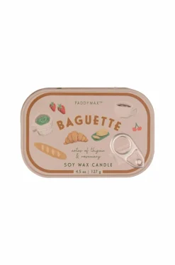 Paddywax Bistro French Baguette Printed Tin Candle - Rosemary Thyme Mønstret New