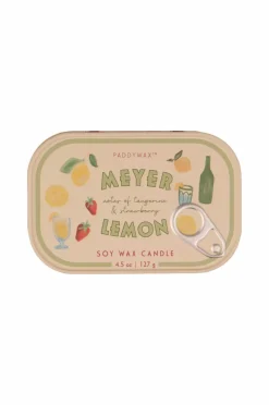 Paddywax Rumduft>Bistro Lys i tin med citrontryk - Meyer Lemon Mønstret