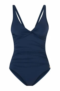 Panos Emporio Badedragt Simi Solid Swimsuit Navy Discount