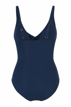 Panos Emporio Badedragt Simi Solid Swimsuit Navy Discount