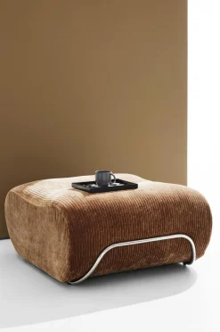 Pastill Puffer & Fodskamler>Archie puf Mokkabrun fløjl