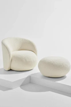 Pastill Bloom puff ø 72 cm Offwhite Hot