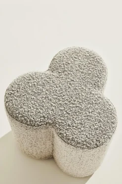 Pastill Bodhi puf i bouclé ø 40 cm Greige Best