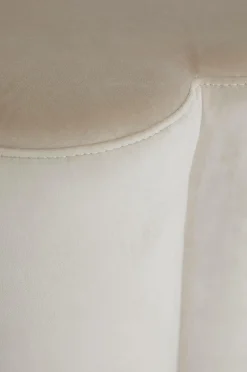 Pastill Bodhi puf i velour Ø 40 cm Sandbeige New