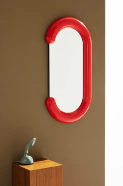 Pastill Spejle>Fred spejl 95x50 cm Rød