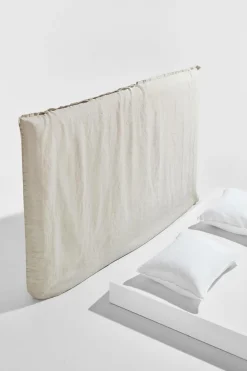 Pastill Møbeltekstiler>Lou betræk till sengegavl, fransk hør Kitgrå