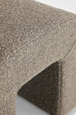 Pastill Odette puf i bouclé 45x41 cm Mocca Discount