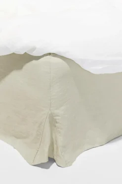 Pastill Viola sengekappe i fransk hør højde 48 cm Greige