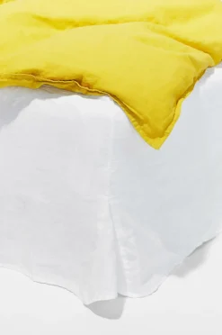 Pastill Sengekapper>Viola sengekappe i fransk hør højde 60 cm Hvid