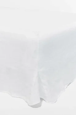 Pastill Sengekapper>Viola sengekappe i fransk hør højde 60 cm Hvid