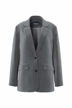 pieces Habitjakke pcKamil LS Loose Blazer Noos BC Dark grey melange Hot