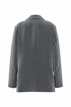 pieces Habitjakke pcKamil LS Loose Blazer Noos BC Dark grey melange Hot