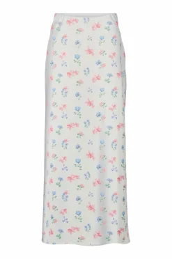 pieces Maxi nederdel pcMillie HW Long Skirt D2d Wvn Cloud dancer Discount