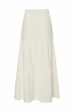 pieces Nederdele>Maxi nederdel pcSikka HW Maxi Skirt Wvn Noos Cloud dancer