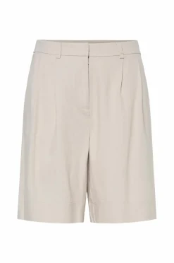 pieces Shorts>Shorts pcTiki HW Bermuda Shorts Silver gray
