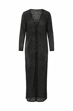 pieces Strandkjole pcVita 7/8 Lace Ankle Kimono Black Online