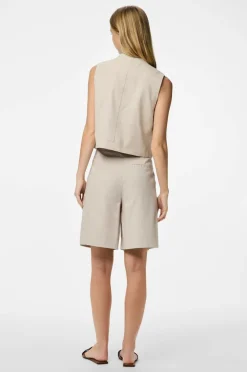 pieces Vest pcTiki Waist Coat Silver gray