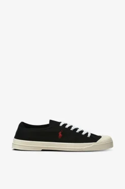 Polo Ralph Lauren Lærredssko>Kondisko Low Top Lace Black/Red Pp