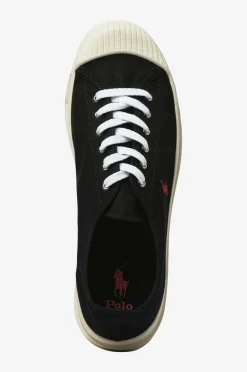 Polo Ralph Lauren Lærredssko>Kondisko Low Top Lace Black/Red Pp