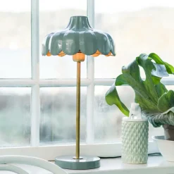 PR Home Bordlamper>Bordlampe Wells, 50 cm Grøn/guld