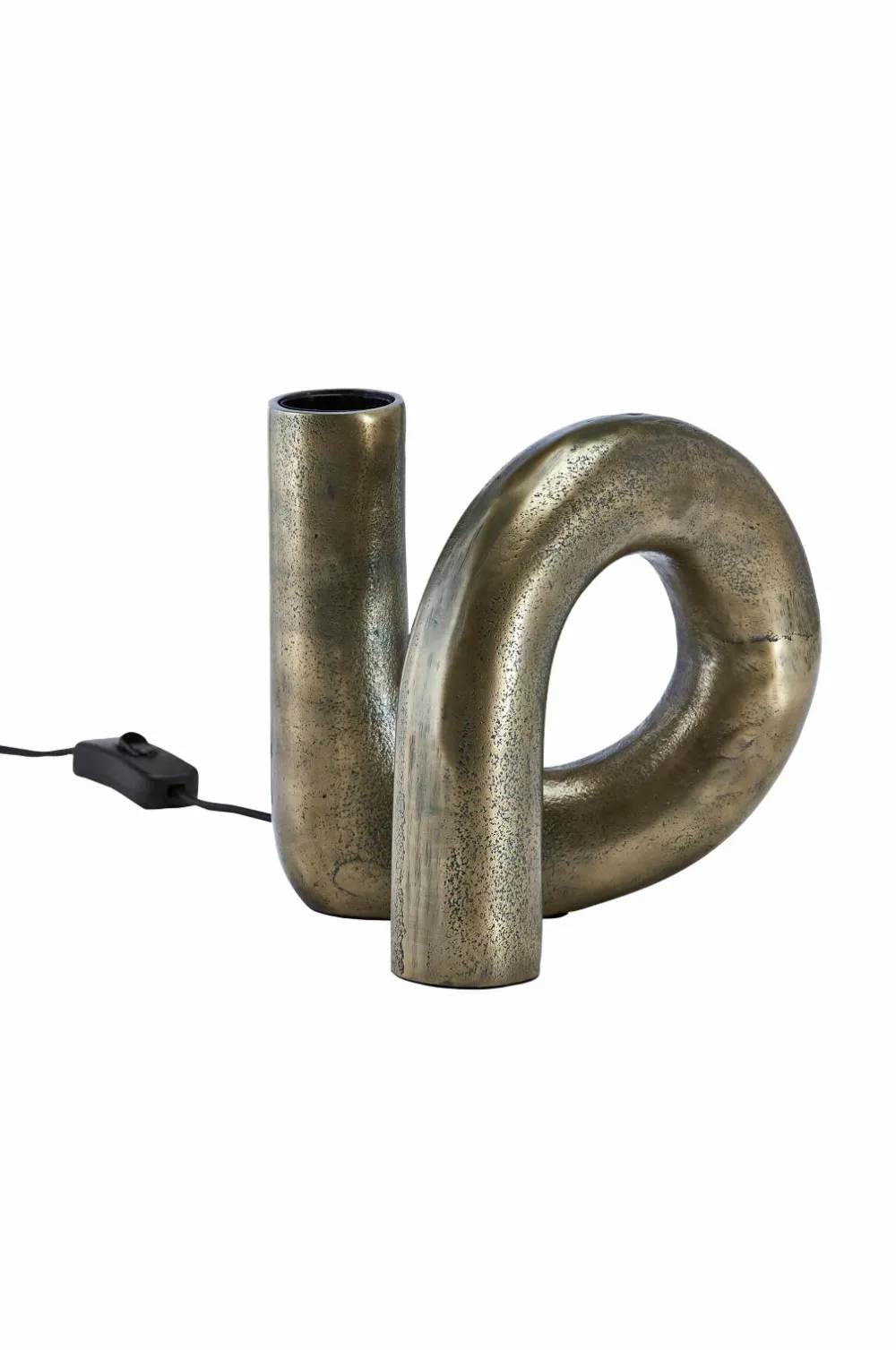 PR Home Lampefod Notice Swirl 18 cm Rå messingfarvet