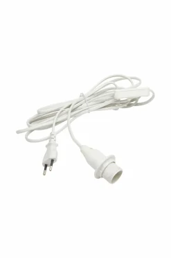 PR Home Lampetilbehør>Ledning med fatning, E14, 4 m Hvid