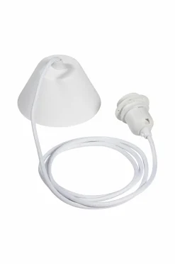 PR Home Lampetilbehør>Loftophæng tekstil 2,1 m. Ujordet Hvid