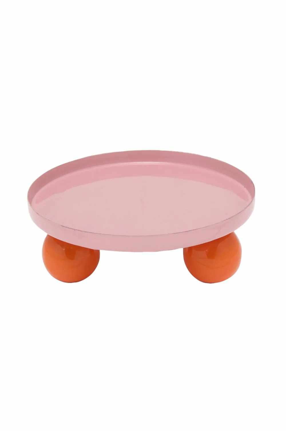 Present Time Bakke Double Funky Round Blød pink og lysende orange Discount