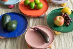 Present Time Bakke Dobbelt Funky Round Large Knaldrød m. blød lilla New