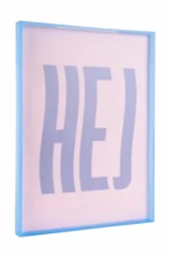 Present Time Vægkunst Hej Large Lilla Hot