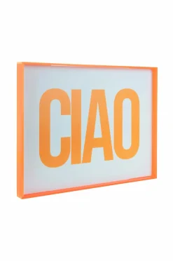 Present Time Vægkunst Ciao Large Lys orange Outlet