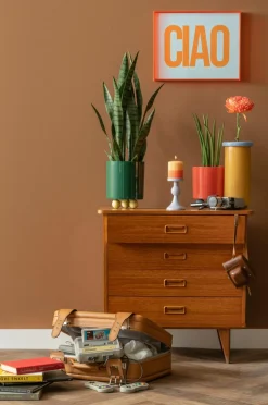 Present Time Vægkunst Ciao Large Lys orange Outlet